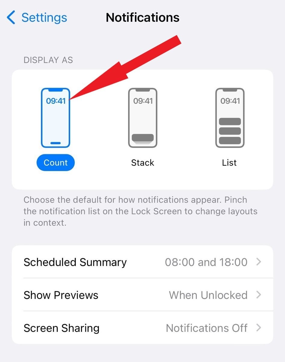 How To Show the Notification Count on iPhone in iOS 16