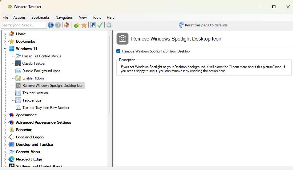 How to Remove the Spotlight Wallpaper Icon From Windows 11’s Desktop
